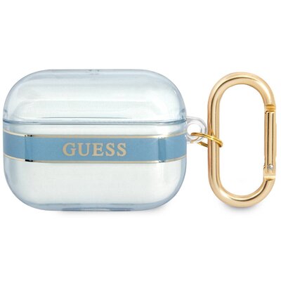Etui Guess do AirPods Pro cover niebieski/blue Strap Collection