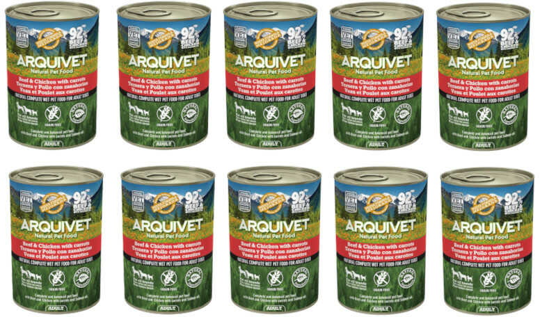 [Zestaw] ARQUIVET MOKRA KARMA DLA PSA Z wołowiną i kurczakiem 400G x 10szt