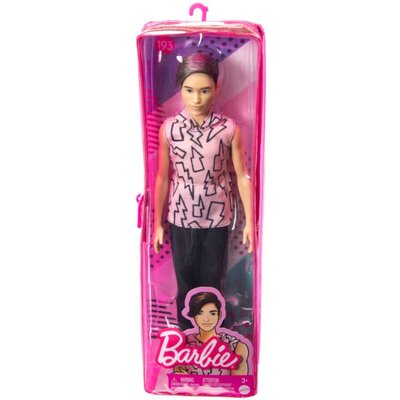 Mattel Fashionistas Stylowy Ken Lalka Top w błyskawice HBV27 HBV27