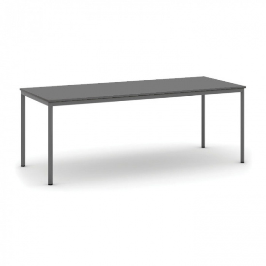 B2B Partner Stół do jadalni, blat antracytowy 2000 x 800 mm, ciemna podstawa szary 555768