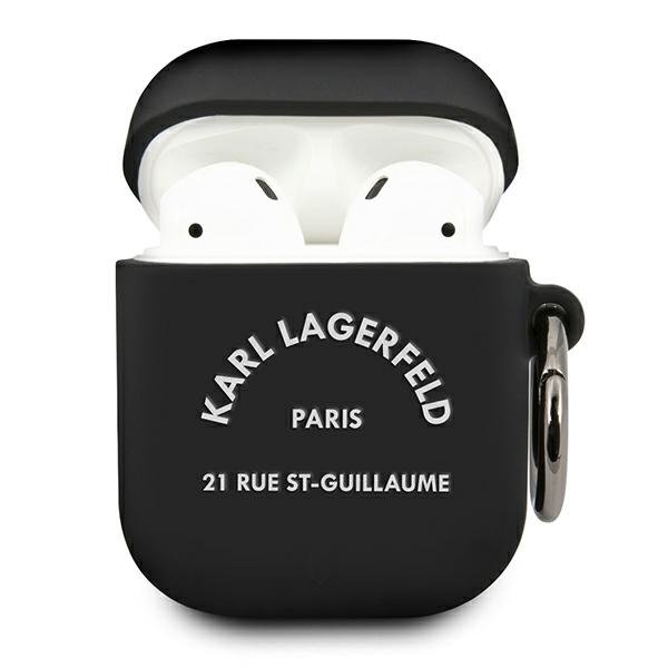 Apple Karl Lagerfeld ETUI KARL LAGERFELD SILICONE COVER BLACK DO - AIRPODS KF000550