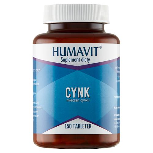 HUMAVIT Cynk, 150 tabletek >> 0zł za wysyłkę przy zakupach od 49 zł 