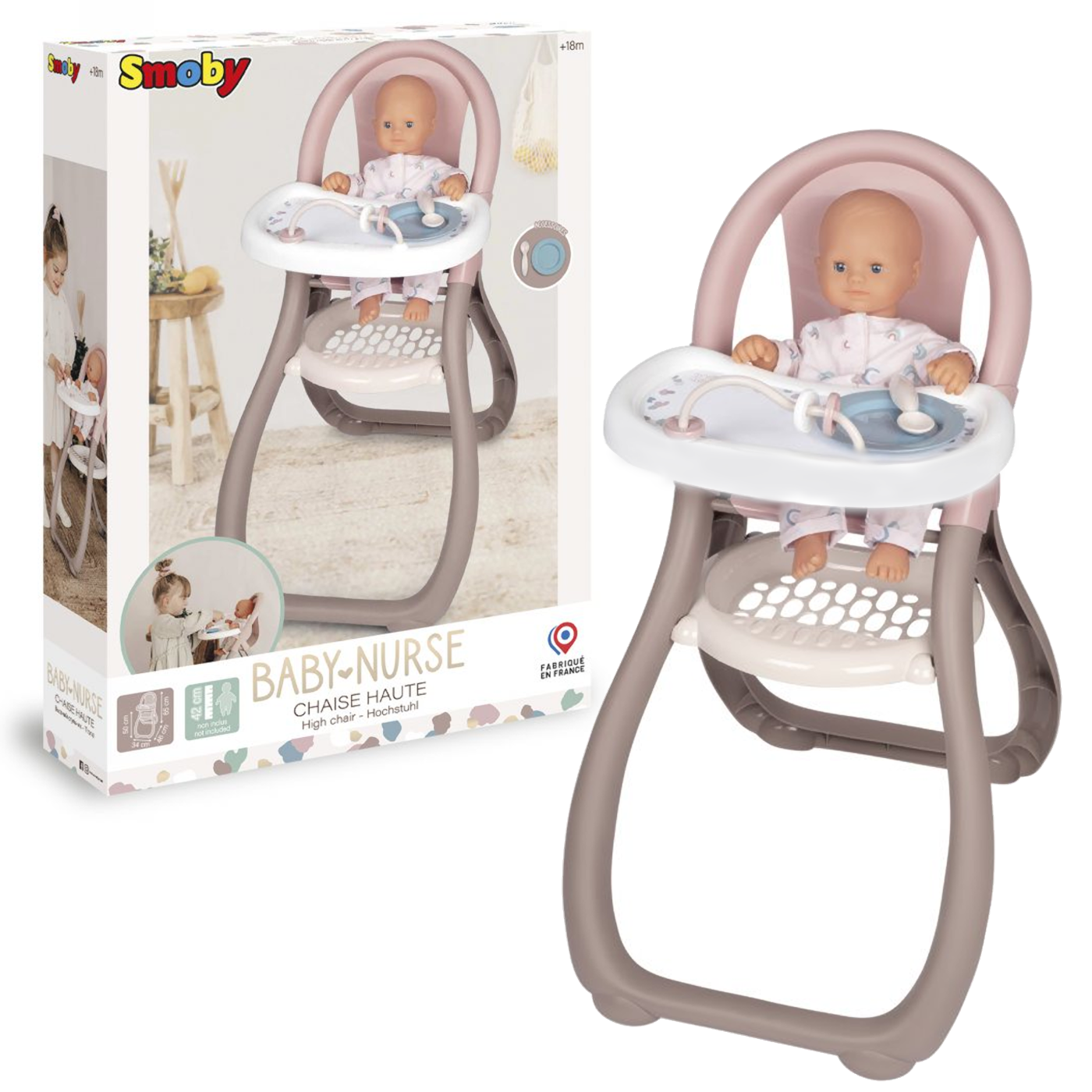 Smoby Baby Nurse Krzesełko do karmienia 220370