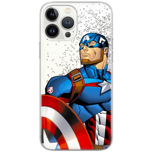 ERT GROUP etui na telefon Apple Iphone 6/7 / 8, case oryginalny i oficjalnie licencjonowany przez Marvel, wzór Captain America 011, optymalnie dopasowane, z efektem płynnego brokatu