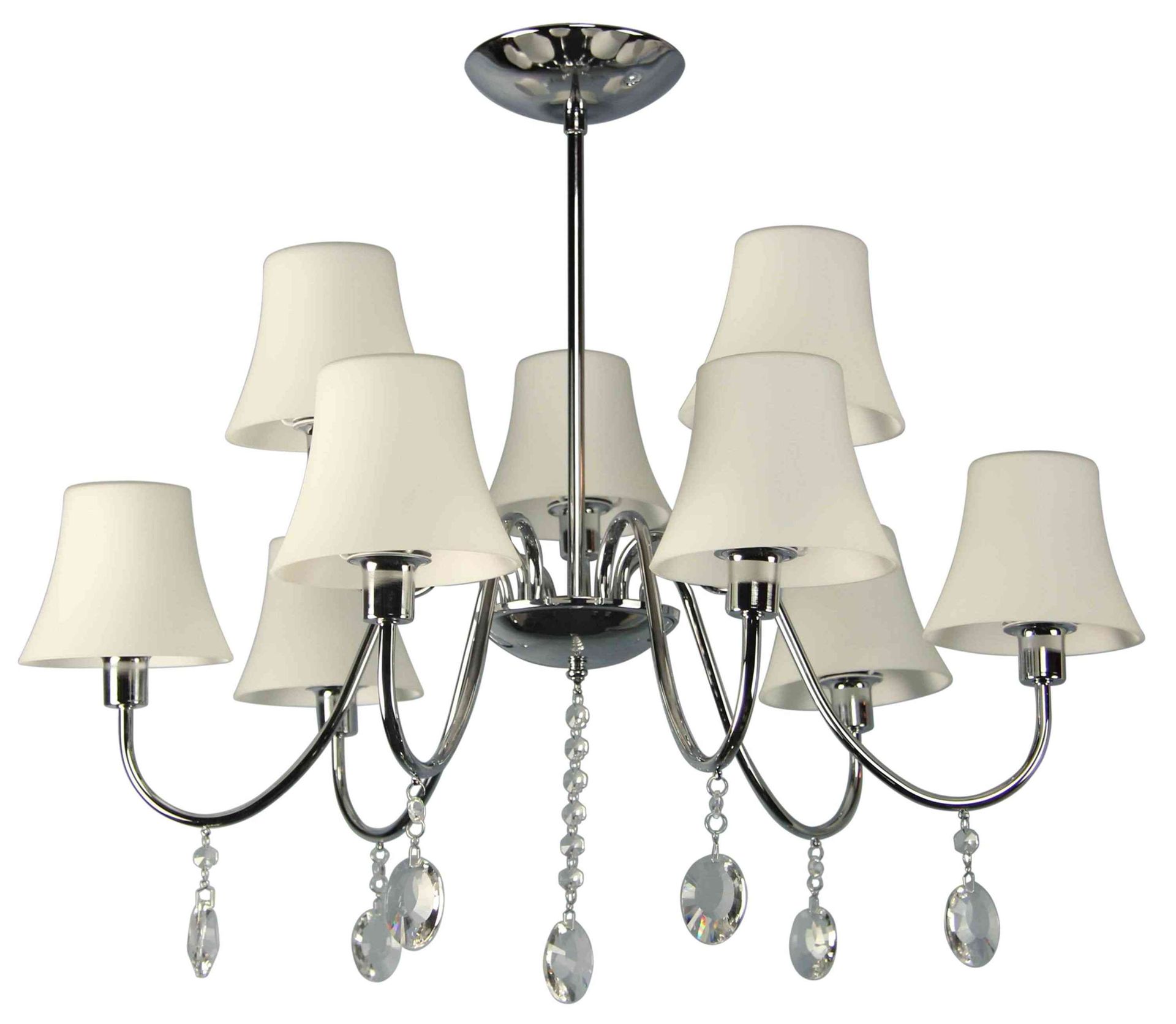 Srebrna lampa sufitowa do eleganckiego salonu 39-11626 z serii SORENTO
