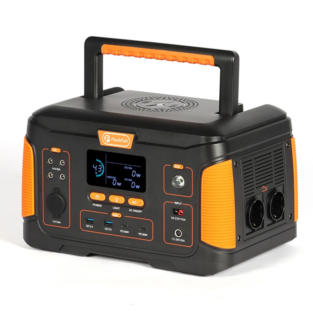 Przeno艣na Stacja Zasilania Flashfish J1000 Plus 1000W/932,4Wh Generator Solarny, 艁adowanie Bezprzewodowe 15W, Wersja UE