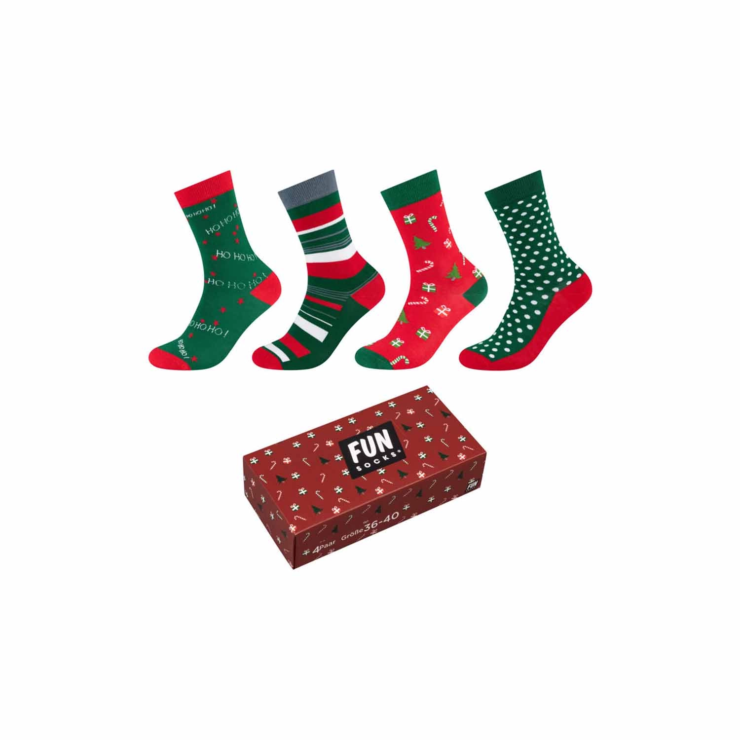 Skarpety FUNSOCKS UNISEX CHRISTMAS SOCKS BOX 4P