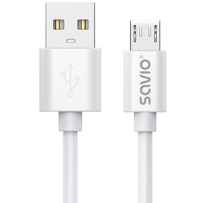 KABEL USB-A – MICRO USB, 3 M, BIAŁY, CL-167