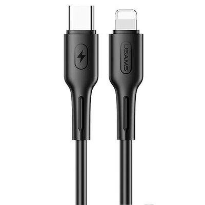 USAMS Kabel U43 USB-C na Lightining 30W PD 1.2m czarny/black SJ406USB01 (US-SJ406)