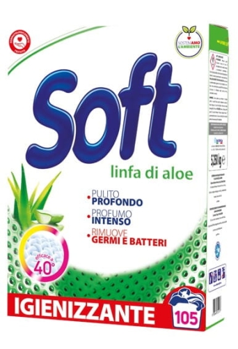 Soft Linfa di Aloe Igienizzante - Proszek do prania (5,25 kg - 105 p)