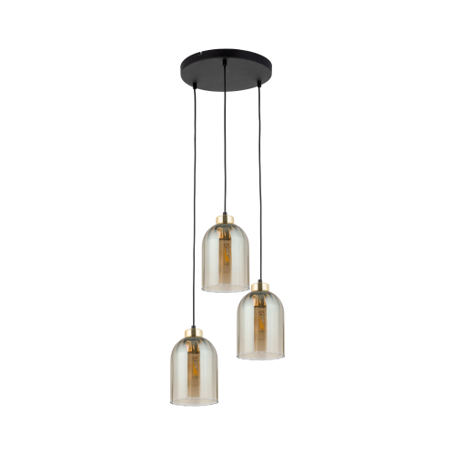 Satipo lampa wisząca 3-punktowa czarna/amber 5624