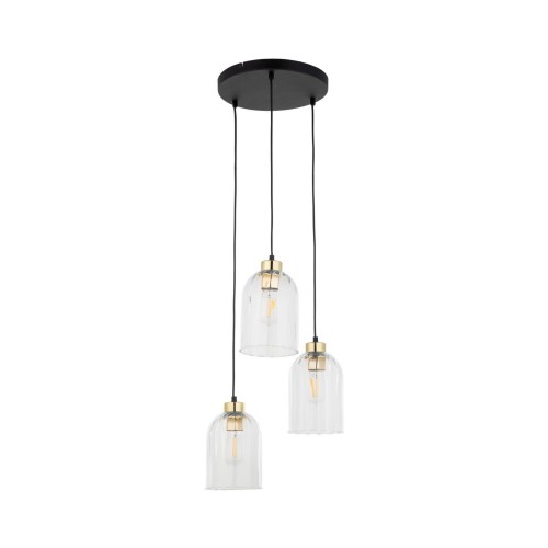 Satipo lampa wisząca 3-punktowa czarna/transparent 5627