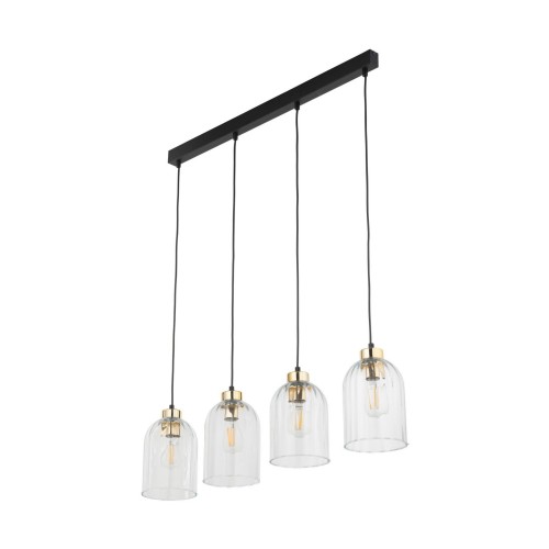 Satipo lampa wisząca 4-punktowa czarna/transparent 5628