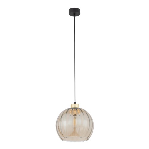 Devi D25 lampa wisząca 1-punktowa czarna/amber 4636