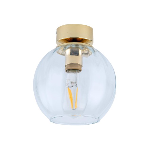 Devi lampa sufitowa 1-punktowa czarna/transparent 4740