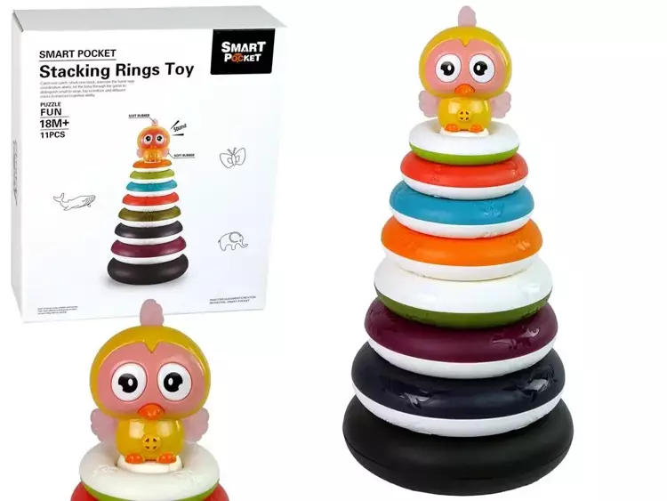 Edukacyjna piramidka z obręczy - Leantoys