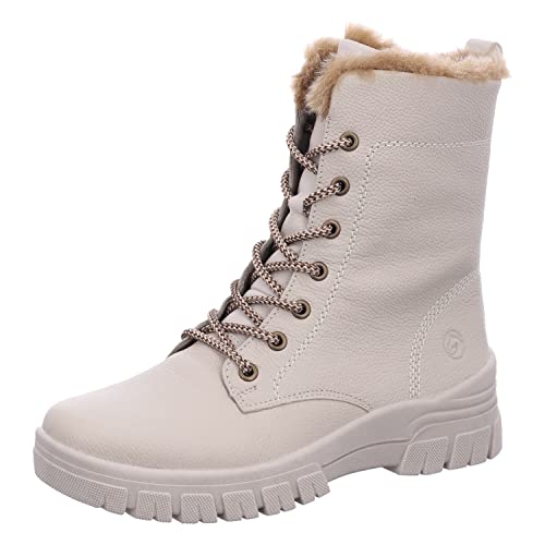 Remonte Damskie kozaki do wysokości kolan D0E72, Crema/Crema/Steppe / 60, 37 EU