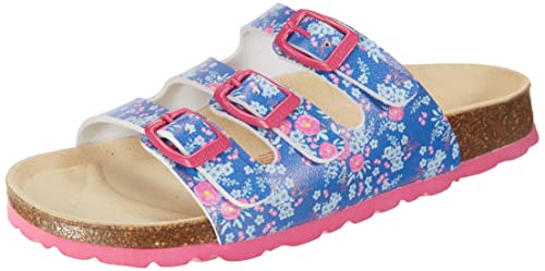 Superfit Fussbettpantoffel Odkryte kapcie Dziewczynki, Niebieski (Blue Multicolor 8070), 41 EU