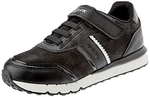 Geox Dziewczęce sneakersy J Fastics Girl B, czarny, 36 EU