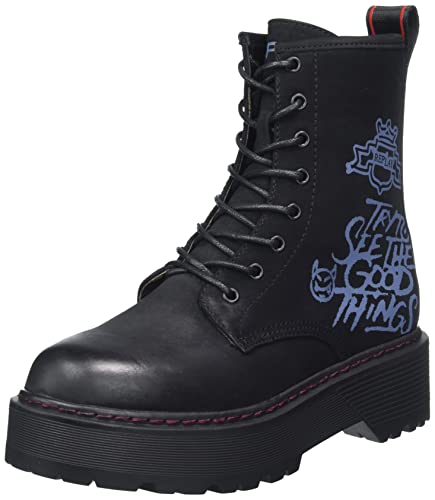 REPLAY Damskie buty DOC Print półdługie kozaki, 003BLACK, 41 EU