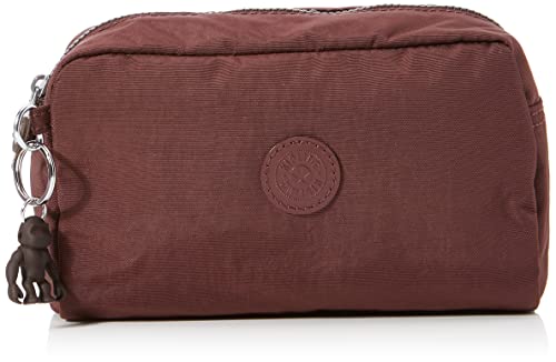 Kipling Damskie błyszczące woreczki/etui, mahoń, brązowe
