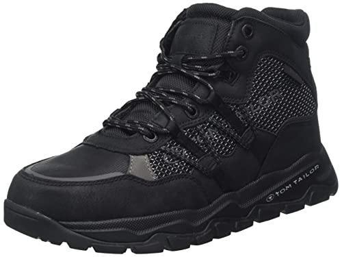 TOM TAILOR Męskie buty trekkingowe 4283101, czarny, 42 EU