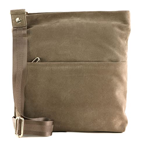 Mandarina Duck Damskie miękkie aksamitne torebki na ramię z krzyżem, taupe, Taglia Unica