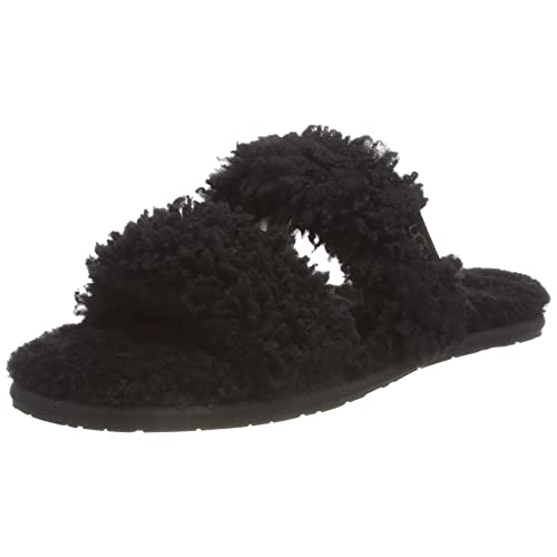 UGG Damskie kapcie W Maxi Curly Scuffetta, Czarny, 40 EU