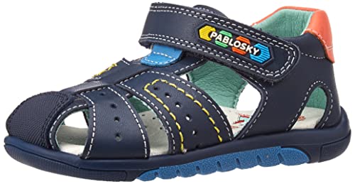 Pablosky Sandały chłopięce 009821 z obcasem, niebieski - niebieski - 19 EU