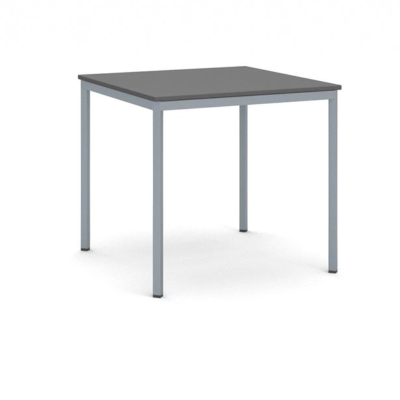 B2B Partner Stół do jadalni i stołówki, ciemnoszara konstrukcja, 800 x 800 mm, antracyt 555762