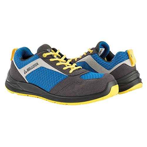 Bellota Męskie buty ochronne Flex Nitro S1p Blue / Ftw0542bys1p, szare/niebieskie/żółte, rozm. 42, szary, niebieski, żółty, 42 EU Weit