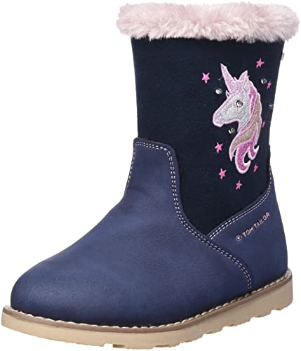 Tom Tailor Chłopcy, dziewczęcy, 4270003, półdługie kozaki, denim, 21 EU