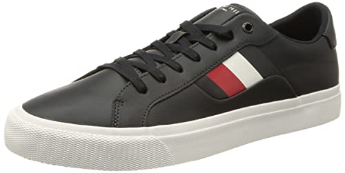 Tommy Hilfiger Męskie trampki Core Stripes Vulc Leather, Desert Sky, 42 EU