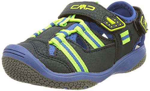 CMP Dziecięce sandały dla chłopców, uniseks Naboo Hiking Sport, B.Blue-Acido, 18 EU