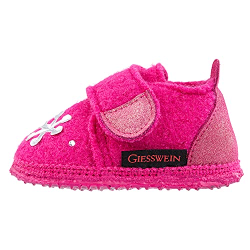 Giesswein Baby-Mädchen Unterroth kapcie domowe, malinowe, 22 UE