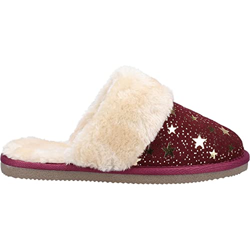 Hush Puppies Damskie kapcie Arianna Star, bordowe, 5 UK
