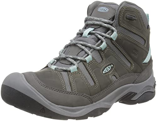 KEEN Damskie buty trekkingowe Circadia Mid, Stal szara chmura niebieski, 39 EU