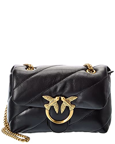 PINKO Damska torba Love Mini Puff Maxi Quilt 8 cl Torba, Z99q_czarna-Antique Gold, rozmiar uniwersalny
