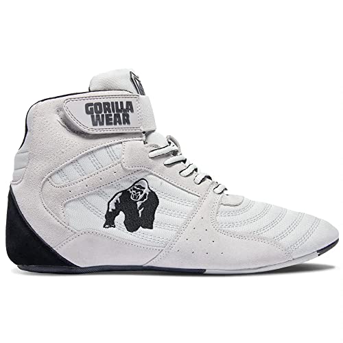 Gorilla Wear Perry High Tops Pro – czarne/czarne – buty do kulturystyki i fitnessu dla kobiet i mężczyzn, biały, 48 EU