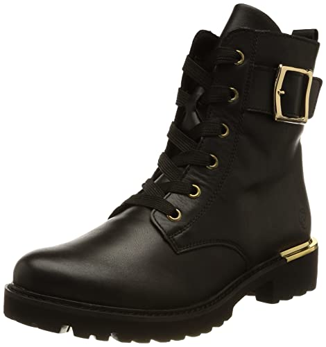 Remonte Damskie sztyblety D8683, czarne/czarne / 01, 38 EU