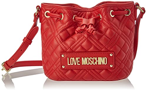 Love Moschino Damska torba na ramię Borsa pikowana PU Rosso Blue Denim, 15 x 19 x 4