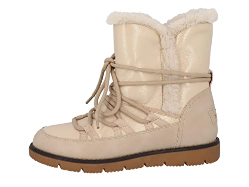 Tom Tailor Damskie sztyblety 4293106, kremowe, 36 UE