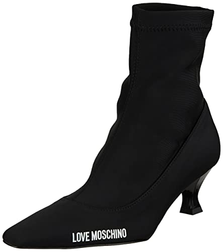 Love Moschino Damskie sztyblety Scarpad.rocchetto50 z lycry, czarne, rozmiar 37 UE