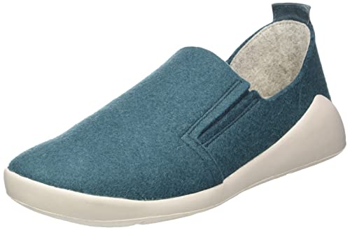 THINK! Duene Home_3-000627 damskie kapcie z filcu wełnianego, 8000 petrol BLU/kombi, 43 EU