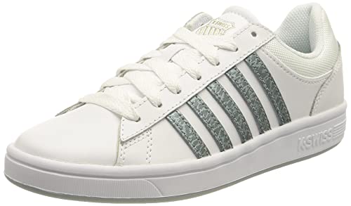 K-Swiss Damskie trampki Court Winston, białe/niebieskie pantery, 36 EU