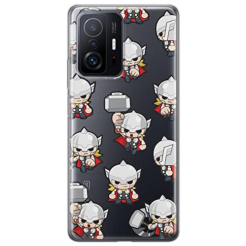 ERT GROUP etui na telefon Xiaomi 11T 5G / 11T PRO 5G, case oryginalny i oficjalnie licencjonowany przez Marvel, wzór Thor 007, optymalnie dopasowane, plecki z TPU częściowo przeźroczyste