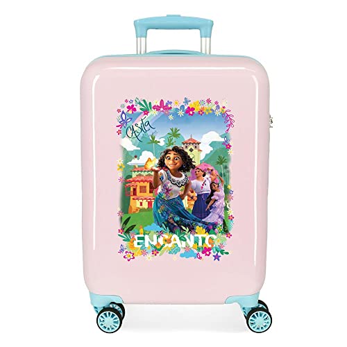 Disney Urok Różowy Kabina Walizka 38x55x20 cms Sztywne ABS Zamknięcie kombinowane boczne 34L 2 kg 4 Podwójne Koła Bagaż ręczny, Różowy, Walizka kabinowa
