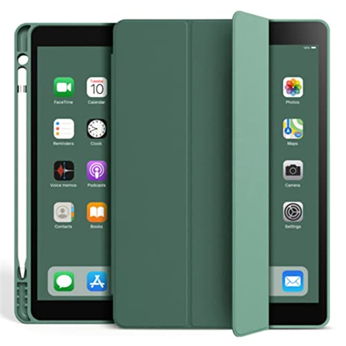Etui do iPada 10,9 cala (Air 5/4. generacji) z uchwytem na długopis, inteligentne etui ochronne z funkcją automatycznego uśpienia/budzenia (ciemnozielone)