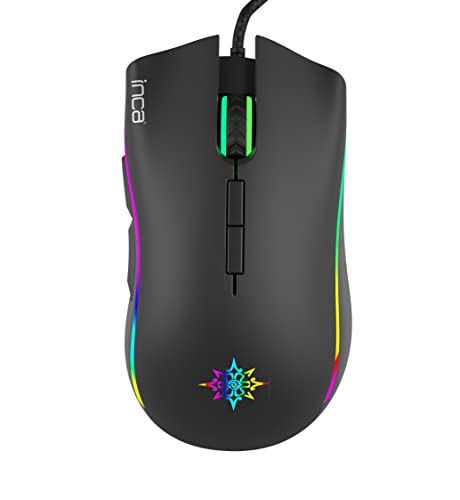 Mysz Inca INCA Gaming Maus IMG-349 6400 DPI, RGB, 7 Tasten, USB, SW retail