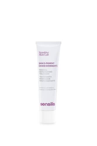 Sensilis Skin D-Pigment - Odbarwniający krem na noc przeciw plamom, kojący, peeling i regenerujący, przyjazny dla skóry wrażliwej - 30 ml